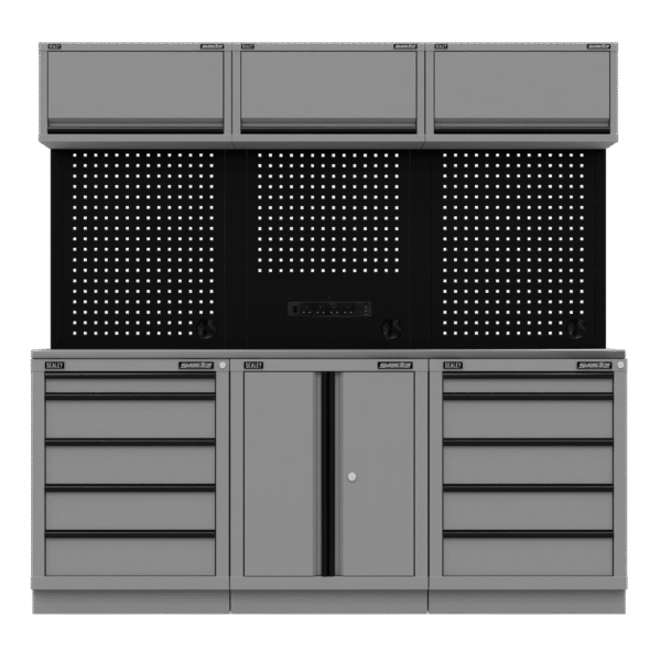 Superline PRO® Black Edition Storage System with Stainless Worktop 2.04m