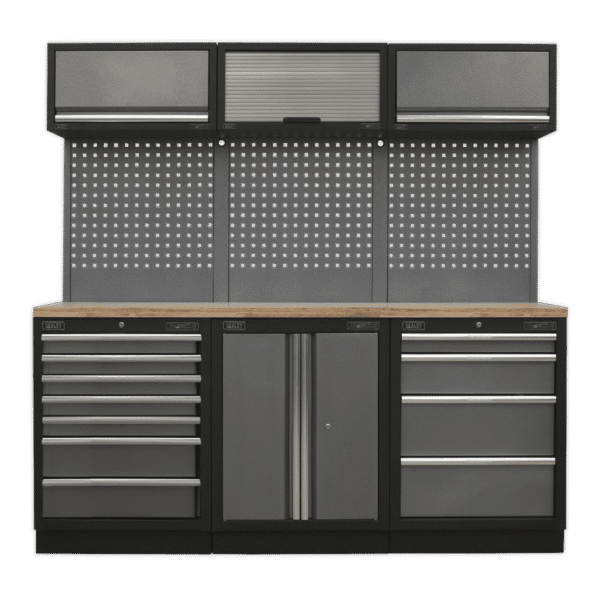 Superline PRO® Storage System with Wood Worktop 2.04m
