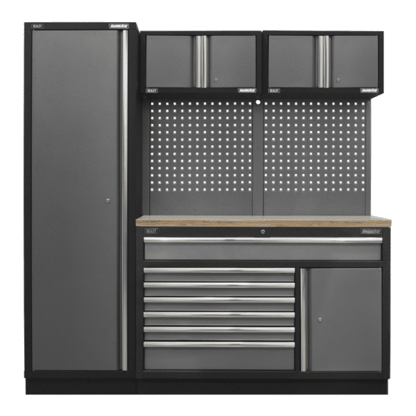 Superline PRO® Storage System with Pressed Wood Worktop 1.96m