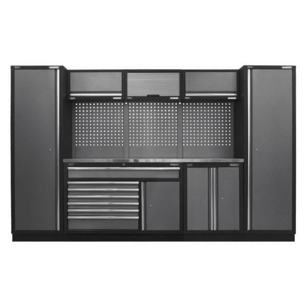 Superline PRO® Storage System with Stainless Steel Worktop 3.24m