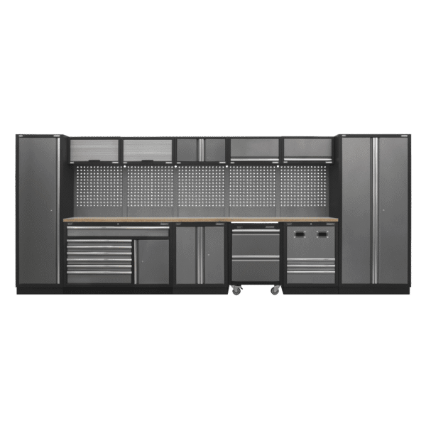 Superline PRO® Storage System with Pressed Wood Worktop 4.92m