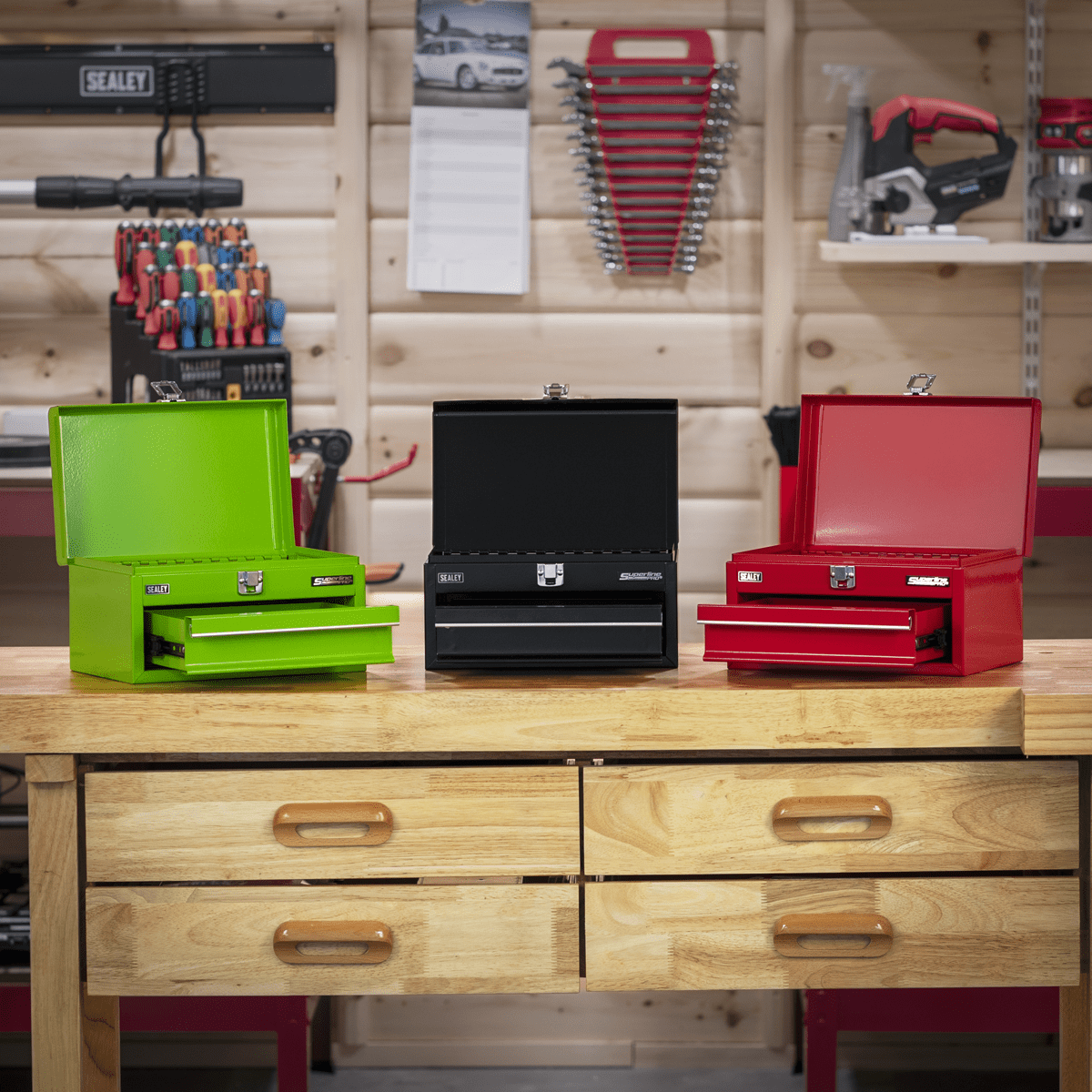 Superline Pro® Mini Toolbox 1 Drawer - Red - Image 13