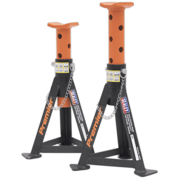 Premier Axle Stands (Pair) 3 Tonne Capacity per Stand - Orange