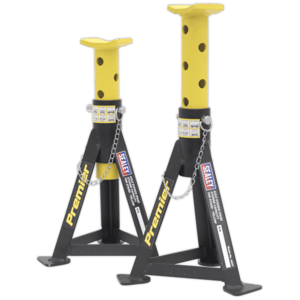 Premier Axle Stands (Pair) 3 Tonne Capacity per Stand - Yellow