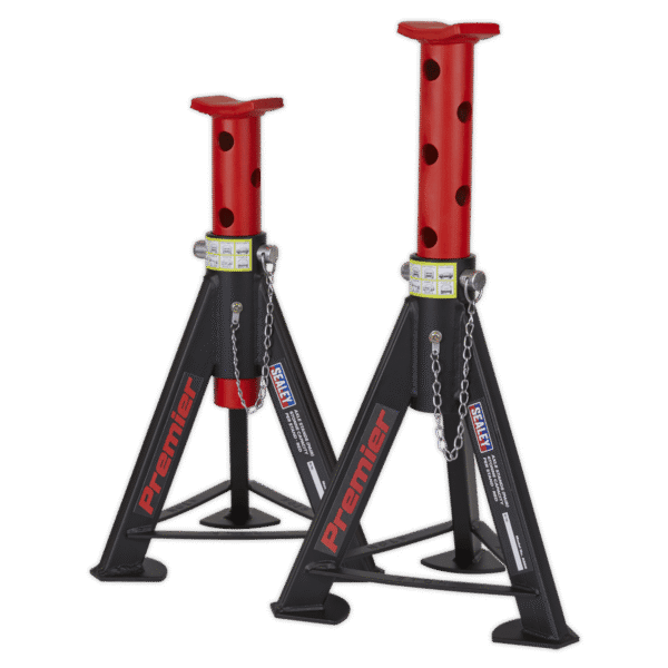 Premier Axle Stands (Pair) 6 Tonne Capacity per Stand - Red