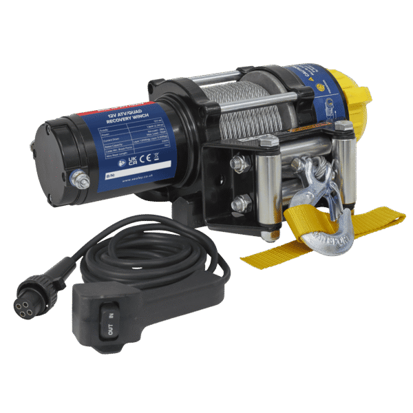 ATV/Quad Recovery Winch 1135kg (2500lb) Line Pull 12V