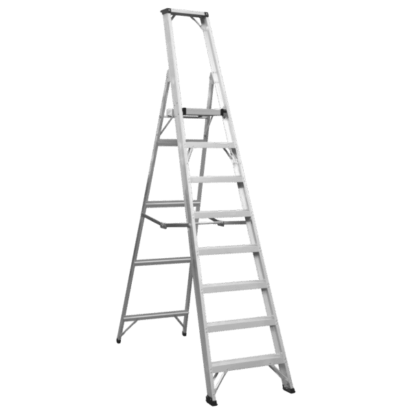 Industrial Step Ladder 8-Tread Aluminium - EN 131