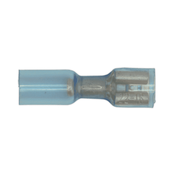 Heat Shrink Push-On Female Terminal 6.4mm, Blue - Pack of 25