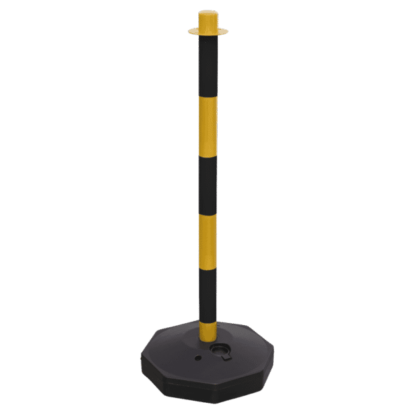 Post with Base - Black/Yellow