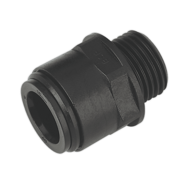 John Guest® Straight Adaptor 15mm x 1/2"BSP - Pack of 2