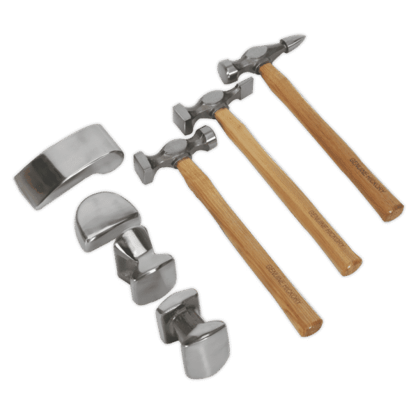 Drop-Forged Panel Beating Set with Hickory Shafts 7pc
