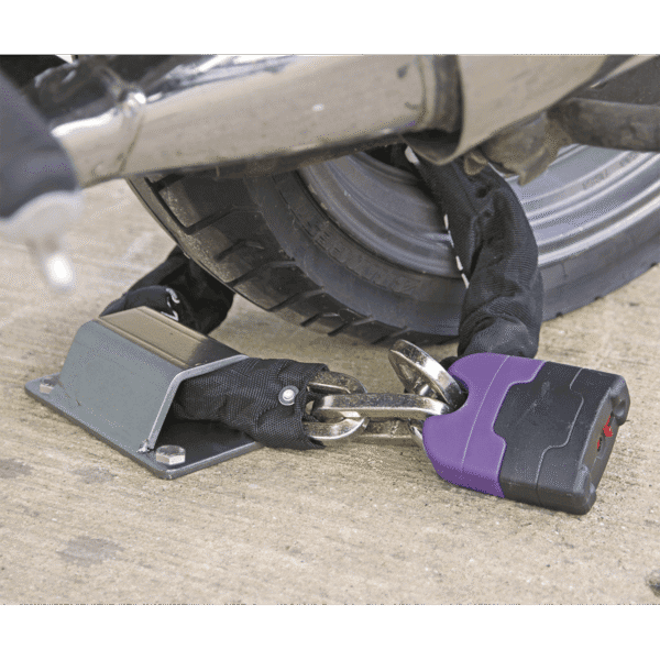Motorcycle Ground Anchor with 4 Security Bolts