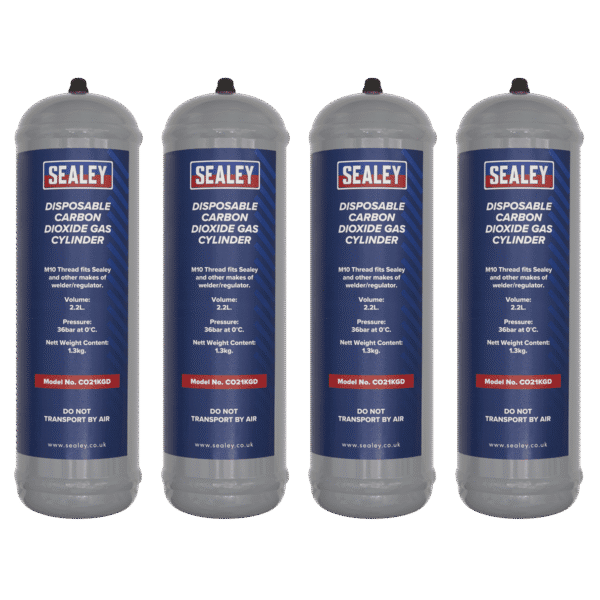Disposable Carbon Dioxide Gas Cylinder 1.3kg - Pack of 4