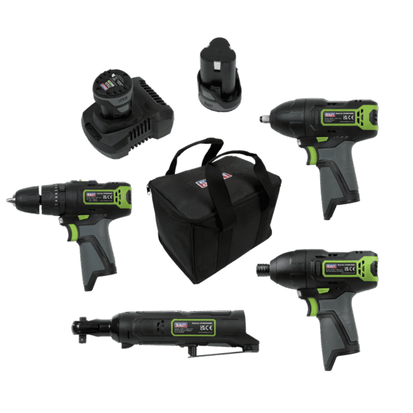 4 x SV10.8 Series Cordless Power Tool Kit 10.8V - 2 Batteries