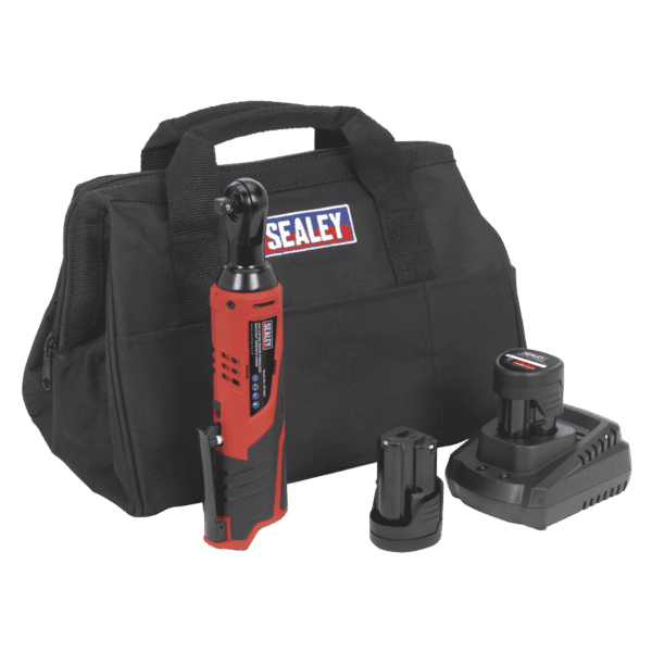 SV12 Series 3/8"Sq Drive Cordless Ratchet Wrench Kit 12V 2Ah - 2 Batteries