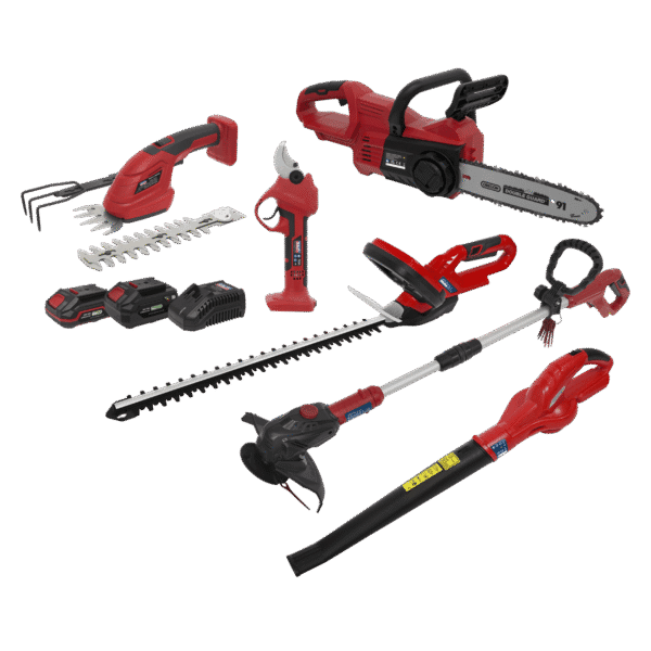 6 x SV20 Series Cordless Garden Power Tool Kit 20V - 2 Batteries