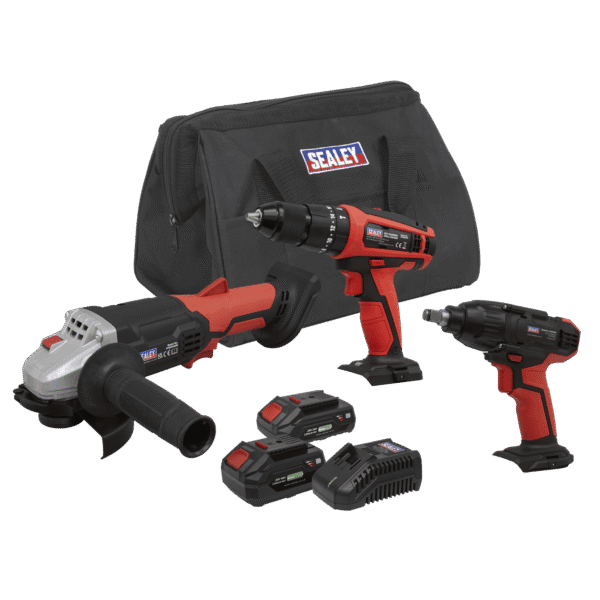 3 x SV20 Series Cordless Tool Combo Kit 20V - 2 Batteries