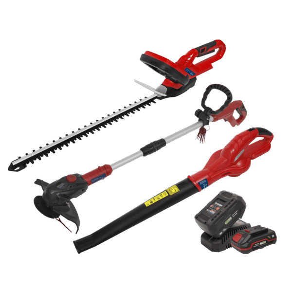 3 x SV20 Series Cordless Garden Power Tool Kit 20V - 2 Batteries