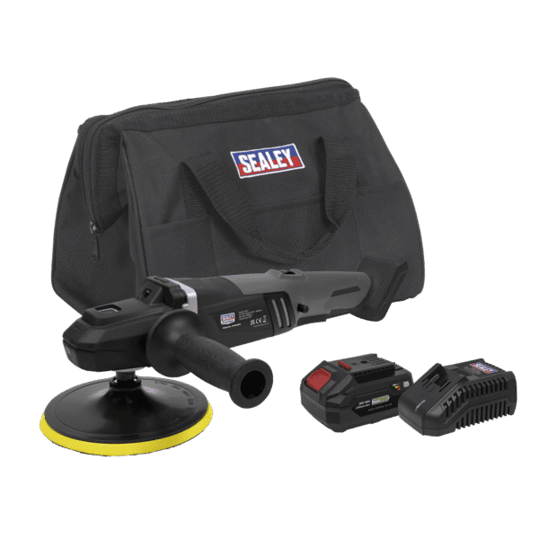Premier SV20 Series 180mm Brushless Cordless Rotary Polisher Kit 20V 4Ah
