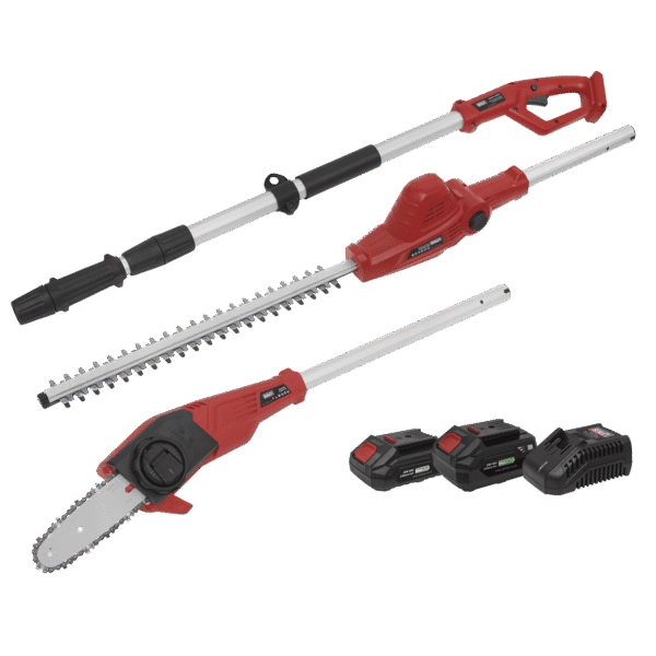 SV20 Series Cordless Telescopic Hedge Trimmer & Chainsaw Kit 20V - 2 Batteries