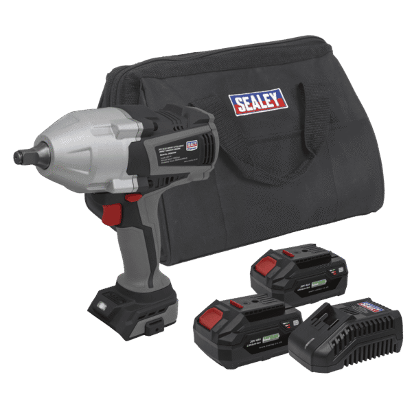 Premier SV20 Series Brushless Cordless Impact Wrench Kit 20V 4Ah - 2 Batteries