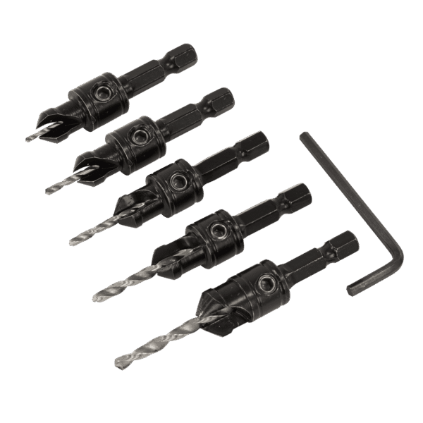 Countersink Drill Bit Set 5pc