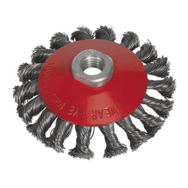 100mm Conical Wire Brush M14 x 2mm