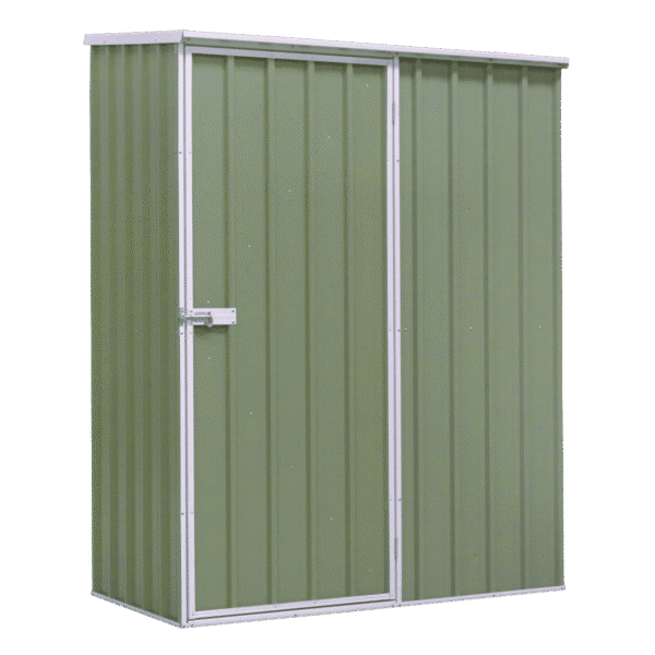 Dellonda Galvanized Steel Storage Shed with Pent Style Roof 150 x 80 x 190cm - Green
