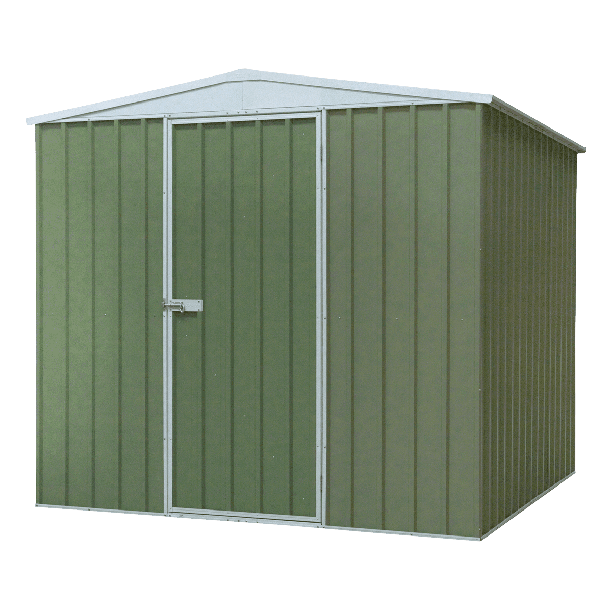 Dellonda Galvanized Steel Storage Shed with Apex Style Roof 230 x 230 x 220cm - Green - Image 3
