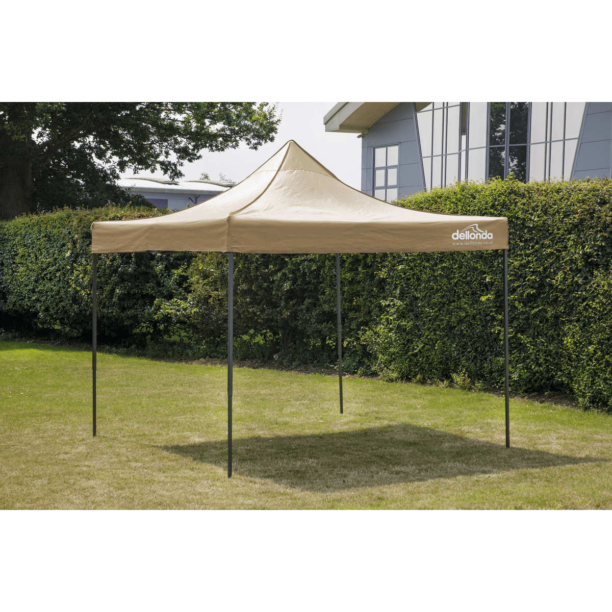 Dellonda Premium 2x2m Pop-Up Gazebo, Heavy Duty, PVC Coated, Water-Resistant Fabric, Supplied with Carry Bag, Rope, Stakes & Weight Bags - Beige Canopy - Image 9