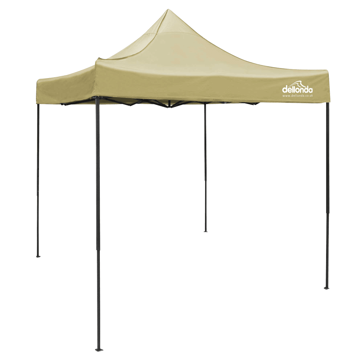 Dellonda Premium 2x2m Pop-Up Gazebo, Heavy Duty, PVC Coated, Water-Resistant Fabric, Supplied with Carry Bag, Rope, Stakes & Weight Bags - Beige Canopy - Image 7