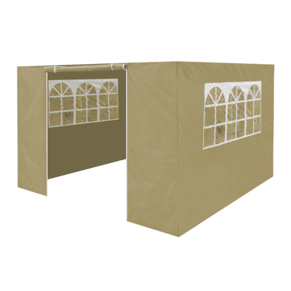Dellonda Premium Gazebo/Marquee Side Walls/Doors/Windows, Fits 3 x 3m Models - Beige
