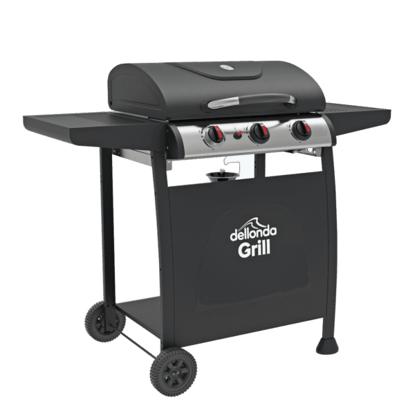 Dellonda 3 Burner Gas BBQ Grill with Piezo Ignition & Thermometer