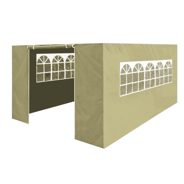 Dellonda Premium Side Walls/Doors/Windows for Gazebo/Marquee, Fits 3 x 4.5m Models - Beige