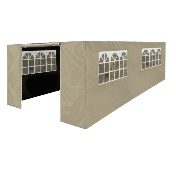 Dellonda Premium Side Walls/Doors/Windows for Gazebo/Marquee, Fits 3 x 6m Models - Beige