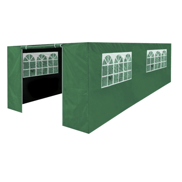 Dellonda Premium Side Walls/Doors/Windows for Gazebo/Marquee, Fits 3 x 6m Models - Dark Green