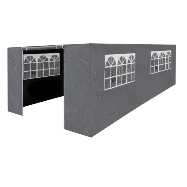 Dellonda Premium Side Walls/Doors/Windows for Gazebo/Marquee, Fits 3 x 6m Models - Grey