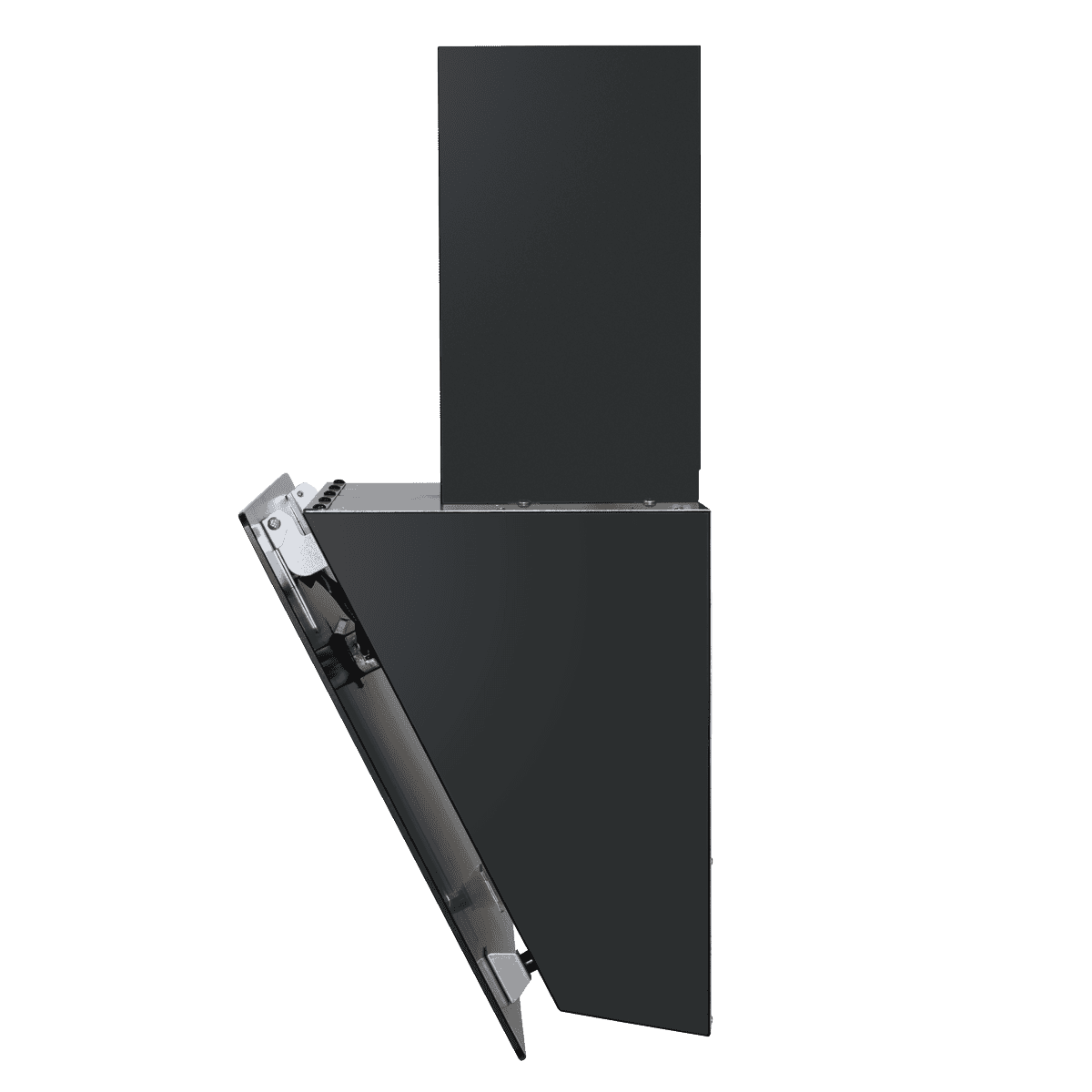 Baridi Angled Chimney Cooker Hood with Touch Controls & Carbon Filters 60cm - Black Glass - Image 6