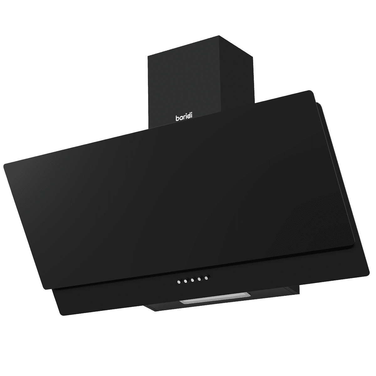 Baridi Angled Chimney Cooker Hood with Carbon Filters & LED Lamp 90cm, Energy Class A - Black Glass - Image 13