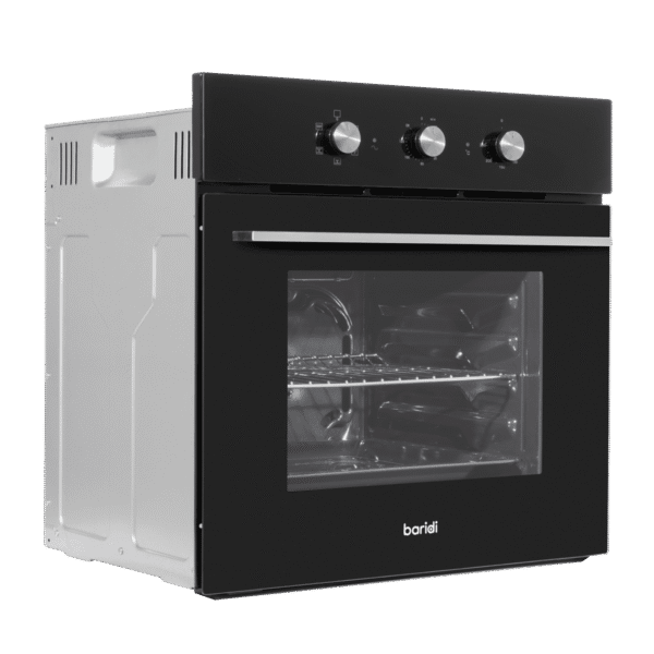 Baridi Built-In 5-Function Fan Assisted Oven with Timer 60cm, 55L Capacity - Black