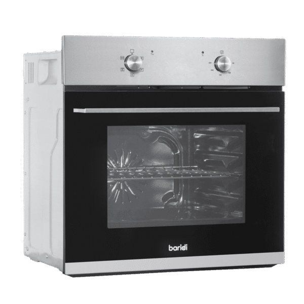 Baridi Integrated Fan-Assisted Electric Oven 60cm 55L Capacity - Black/Stainless Steel