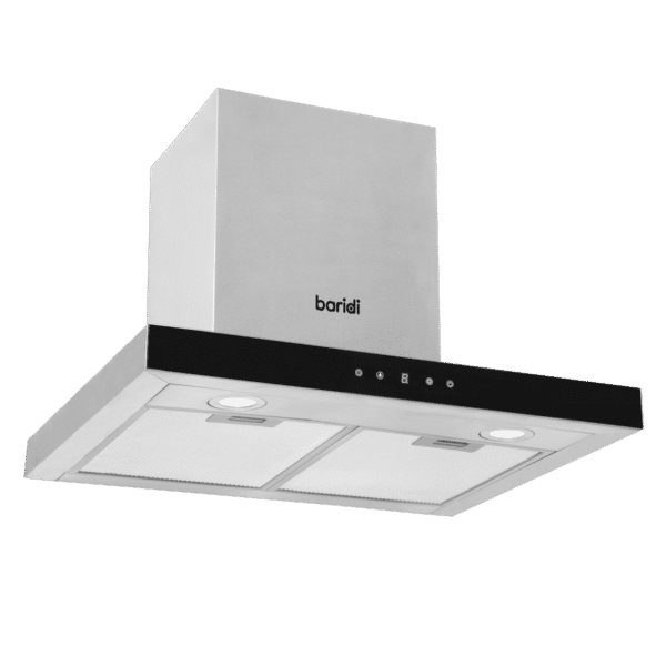 Baridi T-Shape Chimney Cooker Hood with Carbon Filters 60cm - Stainless Steel