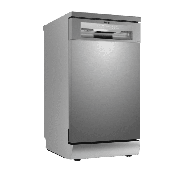 Baridi Slimline Freestanding Dishwasher 45cm Wide with 10 Place Settings - Silver