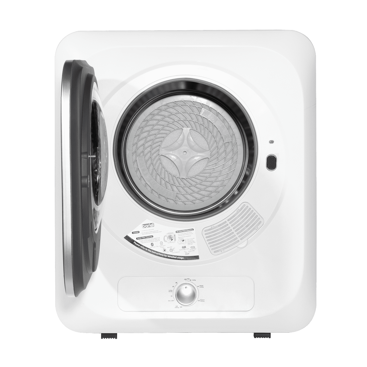 Baridi Tabletop Tumble Dryer with Analogue Controls 2.5kg Capacity - White - Image 8