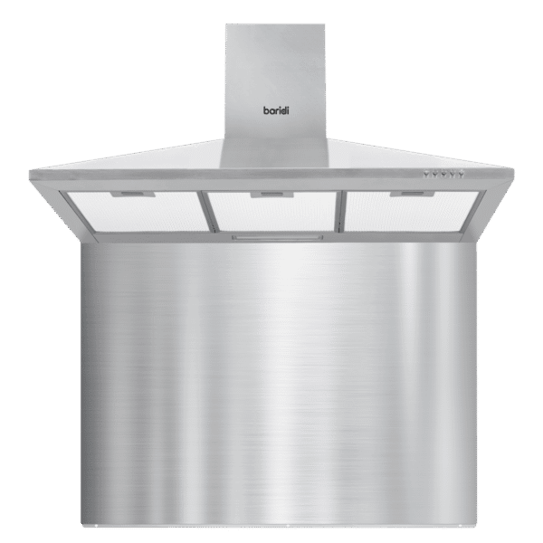 Baridi Cooker Hood with Carbon Filters & Splashback 90cm - Stainless Steel