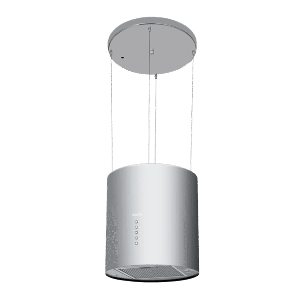 Baridi Round Island Cooker Hood 35cm - Stainless Steel