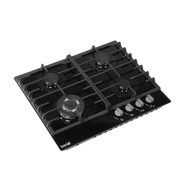 Baridi Gas Hob with 4 Cooking Zones 60cm - Black