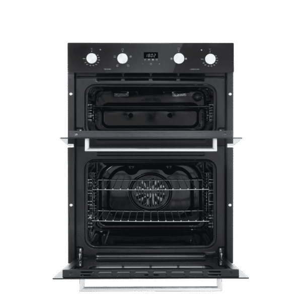 Baridi 72cm Built-Under Double Oven, 74L Capacity, Energy Rating A – Black