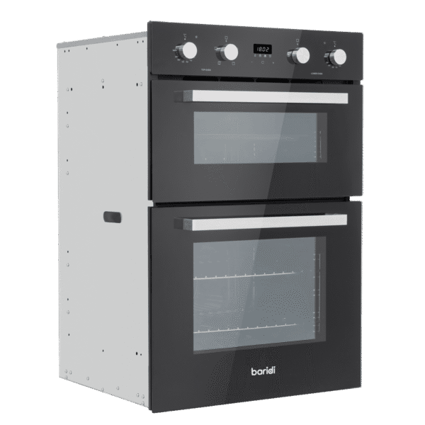 Baridi 90cm Built-In Double Oven, 88L Capacity, Energy Rating A - Black