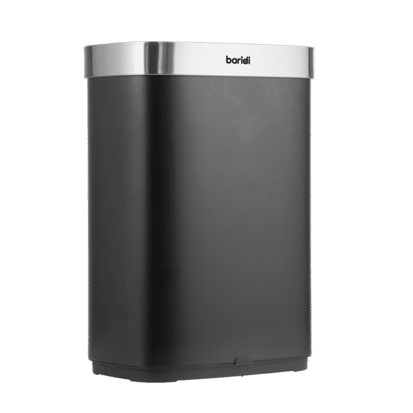 Baridi Sensor Bin 65L - Black/Stainless Steel